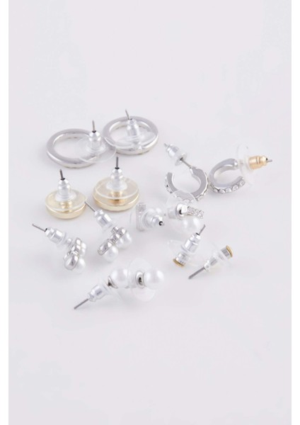Kadın 6'lı Silver Küpe E3060AXNS