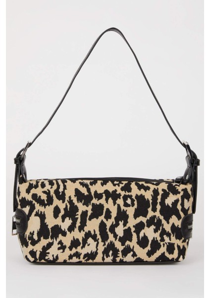 Kadın Leopar Desenli Suni Deri Omuz Çantası E3549AXNS indirimleri