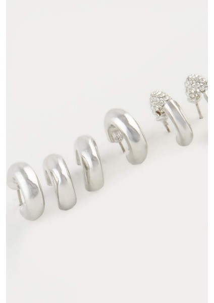 Kadın 3'lü Silver Küpe E3059AXNS