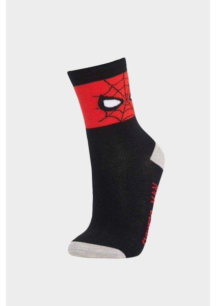Erkek Çocuk Marvel Spiderman 2'li Pamuklu Uzun Çorap E5168A8NS