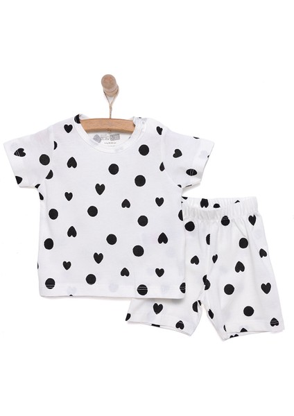 Kız Puantiyeli Kısa Kol Pijama Takımı