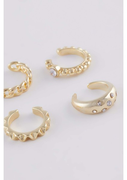 Kadın 4'lü Gold Kıkırdak Küpesi E3056AXNS fiyatları