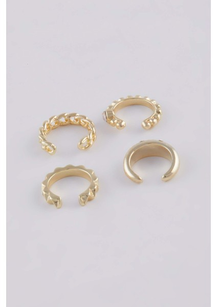 Kadın 4'lü Gold Kıkırdak Küpesi E3056AXNS modelleri