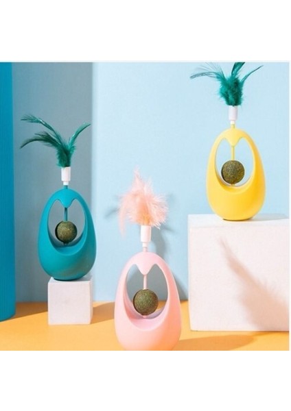 İnteraktif Kedi Otlu Tüylü Oyuncak