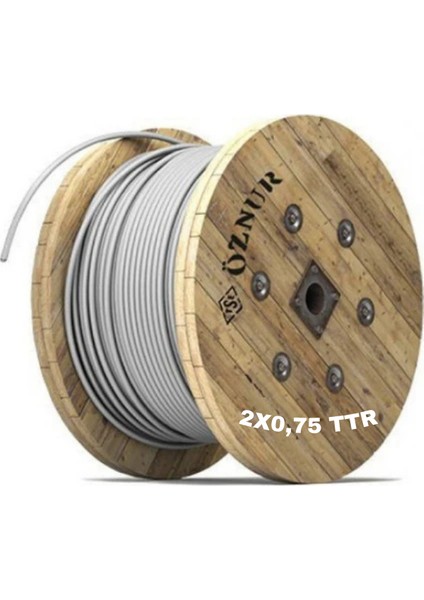 2x0,75 Ttr Kablo Metre Seçenekli (Beyaz) fiyatları