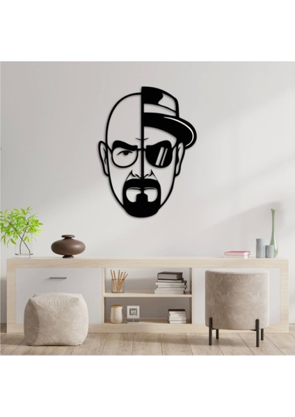 Walter White Forex Duvar Dekoru, Duvar Dekorasyon Breaking Bad Siyah 50 cm x 37 cm