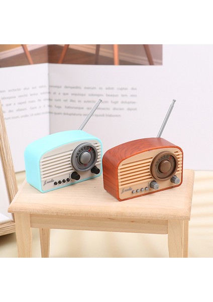1/12 Minyatür Dollhouse Radyo Modeli Simülasyon Ev Aletleri Mobilya Mini Bebek Evi Dekor Aksesuarları, Kahverengi (Yurt Dışından)