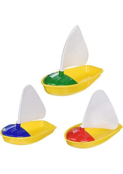 Adet Banyo Tekne Oyuncak Plastik Yelkenli Oyuncaklar Küvet Yelkenli Tekne Oyuncakları Çocuklar Için (Çok Renkli Küçük + Orta + Büyük Boy) (Yurt Dışından)