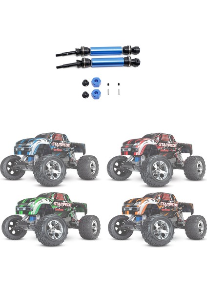 Adet Metal Arkadan Çekişli Motosiklet Mili Cvd 1/10 Traxxas Slash Rustler Stampede Hoss Vxl 4x4 2WD Rc Araba Yükseltme Parçaları, Mavi (Yurt Dışından) fiyatları