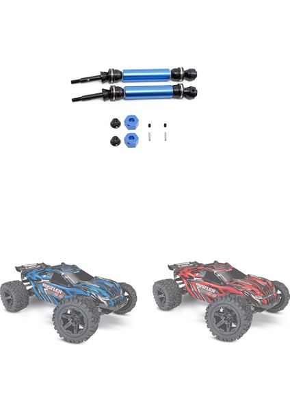 Adet Metal Arkadan Çekişli Motosiklet Mili Cvd 1/10 Traxxas Slash Rustler Stampede Hoss Vxl 4x4 2WD Rc Araba Yükseltme Parçaları, Mavi (Yurt Dışından) fırsatları