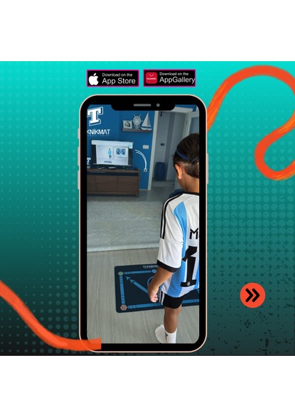 Teknikmat Siyah Beyaz - 120 Pro Eğitim Videosu Ömür Boyu - Kaydirmaz Çorap - Futbol Mati Hediyeli