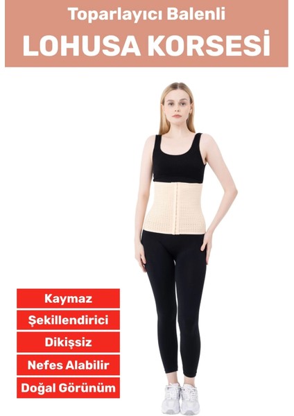 Özel Üretim Vücut Şekillendirici Beden Küçülten Toparlayıcı Doğum Sonrası Balenli Lohusa Korsesi