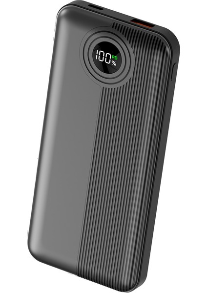 W3 10.000MAH 2x Type C Kablolu 22.5W Pd LED Göstergeli 18w Giriş - 20w Çıkış Powerbank - DCA0067