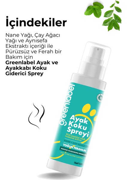 Ayak Ve Ayakkabı Koku Önleyici Koku Giderici Mantar Engelleyici Sprey Ayakkabı Deodorantı 100ml