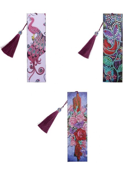 3 Set Dıy 5d Pırlanta Boyama Kristal Rhinestones Nakış Çocukları Boyama Elmas Yer Işleri Kırtasiye Muhasebecisi (Yurt Dışından)