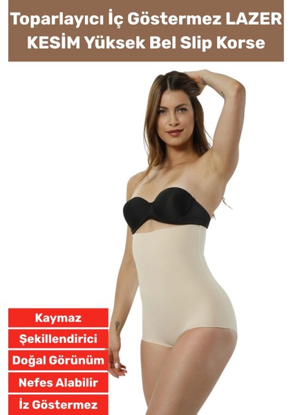 Özel Üretim Iz Iç Göstermez Kaymaz Şekillendirici Lazer Kesim Yüksek Bel Slip Korse