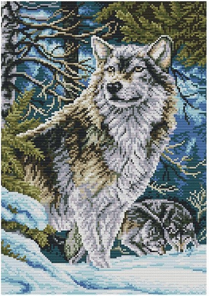 Wolf - Damgalı ve Sayılı Kitler Öş 14CT 2股印布 Çapraz Ş (Yurt Dışından)