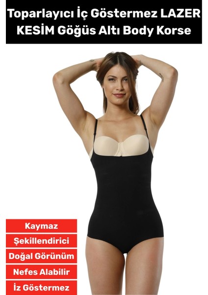 Özel Üretim Iz Iç Göstermez Kaymaz Şekillendirici Lazer Kesim Gögüs Altı Body Korse