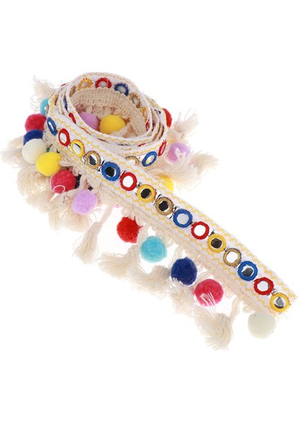 Prettyia 1 Yarda Ponpon Top Püskülleri Örgü Jakard Şerit Dikiş Süsleri (Yurt Dışından) modelleri