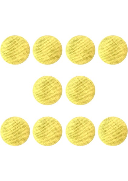 10 Adet Yuvarlak Kumaş Kaplı Düğme 20MM Ayakkabı Şapka El Sanatları Süsleme Sarı (Yurt Dışından)