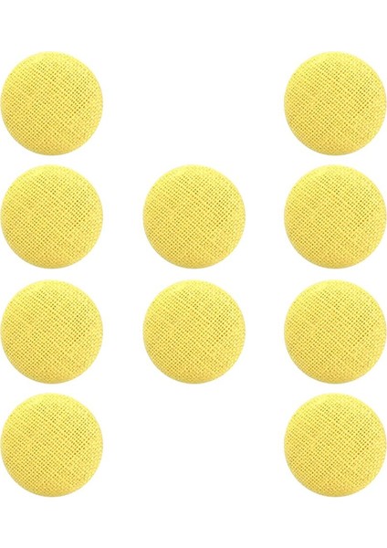 10 Adet Yuvarlak Kumaş Kaplı Düğme 20MM Ayakkabı Şapka El Sanatları Süsleme Sarı (Yurt Dışından)