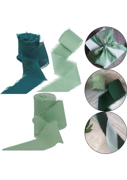 3 Rulo Şifon Ipek Şeridi 2 "x 5 Yarda Sevgililer Günü Hediyeleri (Yurt Dışından) modelleri