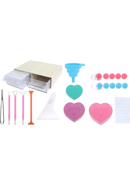 Plastik Tepsi Cımbız Kalemleri Boncuk Depolama Konteyneri Bej (Yurt Dışından)