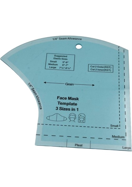 Yüz Maske Şablonu Profesyonel Maske Şablonu Dıy Maske Aracı Dıy Dikiş Aracı (Yurt Dışından)