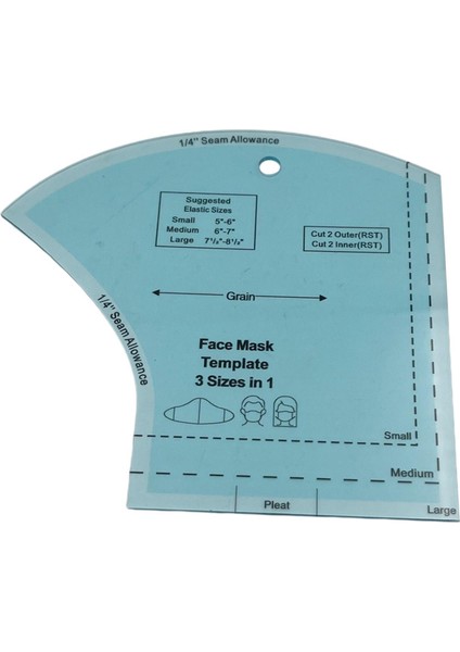 Yüz Maske Şablonu Profesyonel Maske Şablonu Dıy Maske Aracı Dıy Dikiş Aracı (Yurt Dışından)