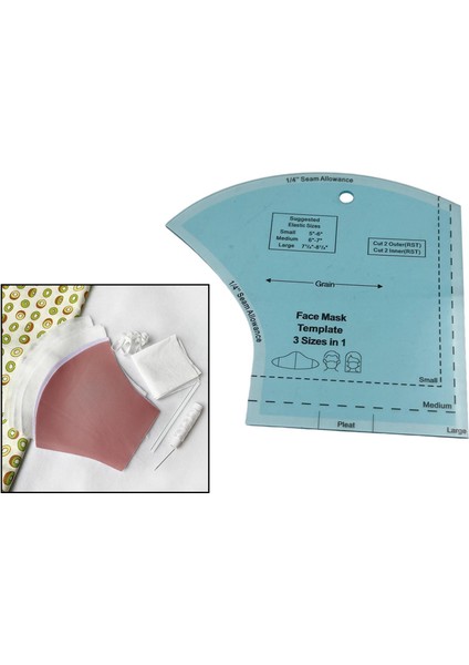 Yüz Maske Şablonu Profesyonel Maske Şablonu Dıy Maske Aracı Dıy Dikiş Aracı (Yurt Dışından)