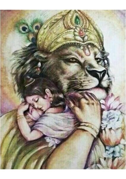 Dıy 5d Pırlanta Boyama Nakış Çapraz El Sanatları Dikiş Kiti Dekor Lion (Yurt Dışından)