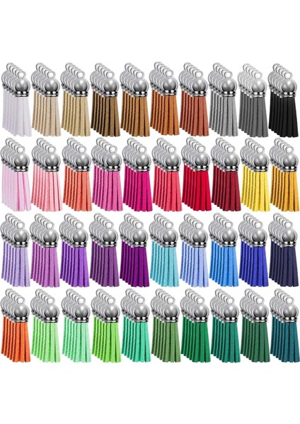 200X Anahtarlık Püskülleri Anahtarlık Boşlukları Dekor Saçak Püsküller Toplu El Sanatları 40 Renk 200PCS (Yurt Dışından) fiyatları