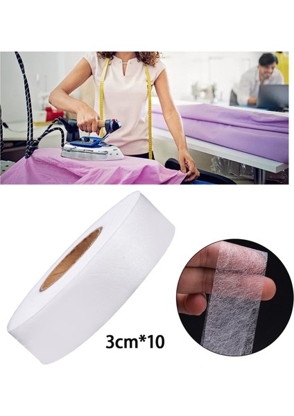 60M Hemming Bant Kumaş Tutkal Dokunma Dikiş Araç Diy Hem Bant Bezi Beyaz 3cm (Yurt Dışından) modelleri