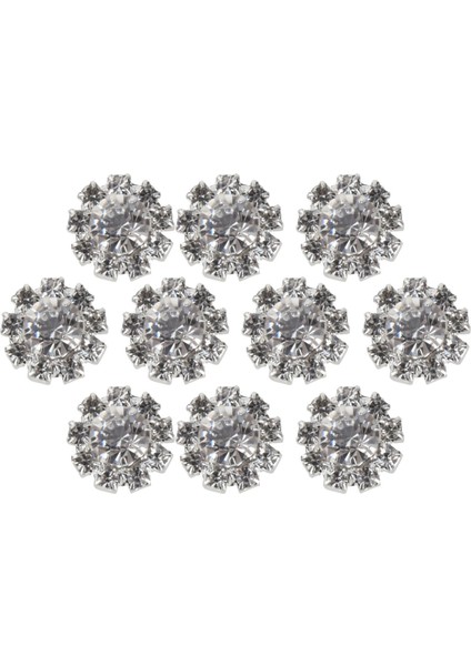 3X10 Parça Rhinestone Çiçek Dikiş Düğmeleri Dıy El Sanatları Gümüş 16MM (Yurt Dışından) modelleri