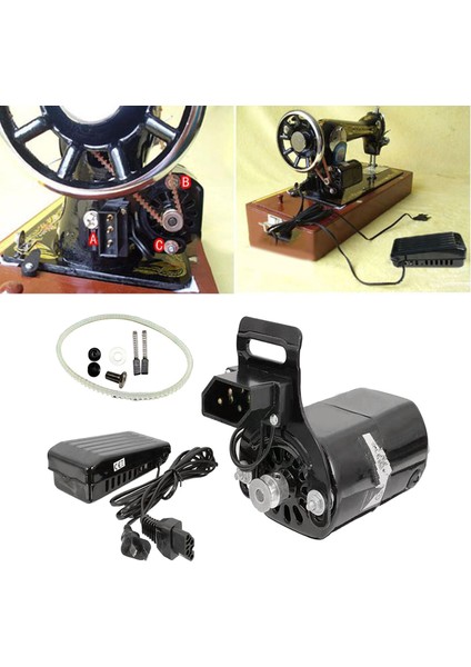 180W Hanehalkı Dikiş Makinesi Motor Dikiş Ayak Kontrol Pedalı Seti (Yurt Dışından)