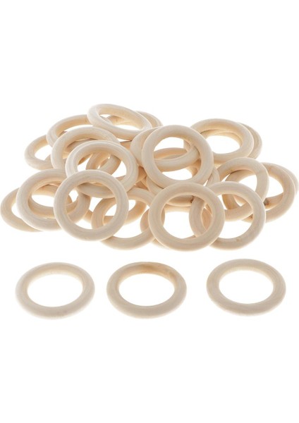 20/40 Pcs Doğal Ahşap Bağlama Yüzükler El Sanatları Çemberler Dıy Mücevher Yapımı El Sanatları 40MM 40 Pcs (Yurt Dışından) fiyatları
