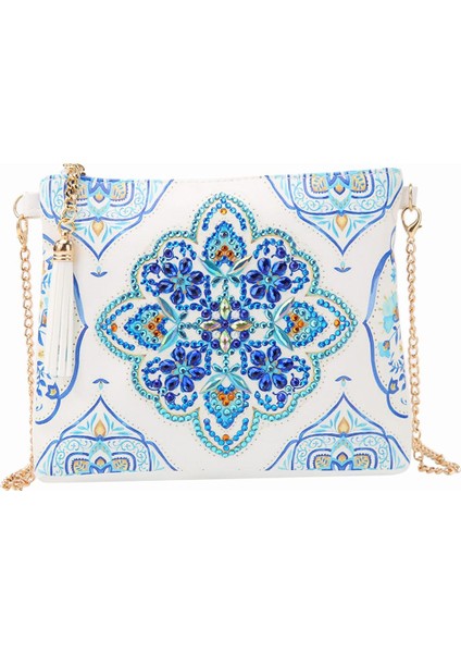 Kadınlar Özel Şekleli Elmas Boyama Kiti Tassel Fermuar Omuz Çantası Yapımı -, 18X15CM Datura 1 (Yurt Dışından) fırsatları