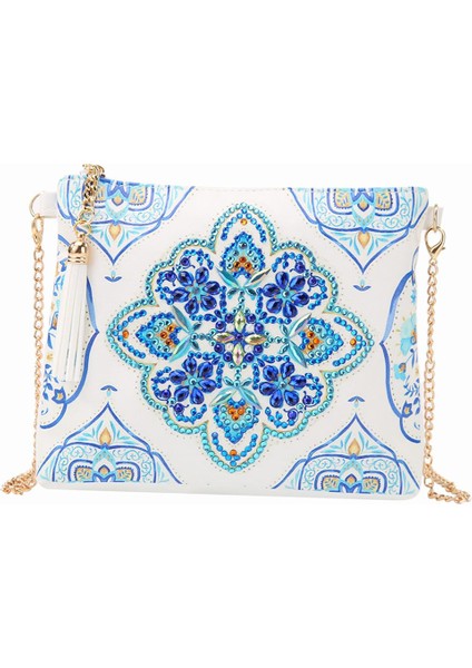 Kadınlar Özel Şekleli Elmas Boyama Kiti Tassel Fermuar Omuz Çantası Yapımı -, 18X15CM Datura 1 (Yurt Dışından) indirimleri