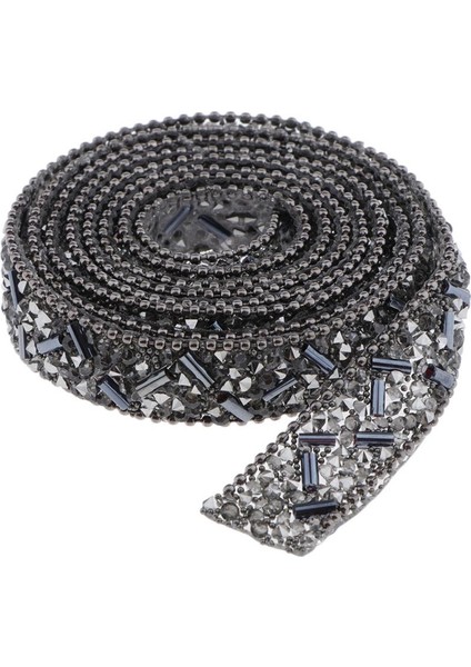 1yd Şerit Sargı Kristal Boncuklu Dikiş Trim Yama Giysisi Torbası Aplike Diy Zanaat Mavi (Yurt Dışından)