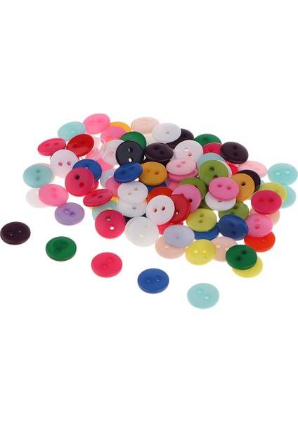 100 1 cm Düğme Seti Craft Düğmeleri Reçine Düğmeleri Düğmesi Scrapbooking Crafts (Yurt Dışından)