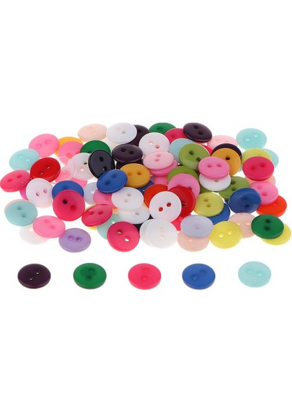 100 1 cm Düğme Seti Craft Düğmeleri Reçine Düğmeleri Düğmesi Scrapbooking Crafts (Yurt Dışından)