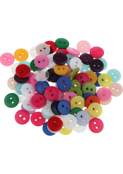 100 1 cm Düğme Seti Craft Düğmeleri Reçine Düğmeleri Düğmesi Scrapbooking Crafts (Yurt Dışından)
