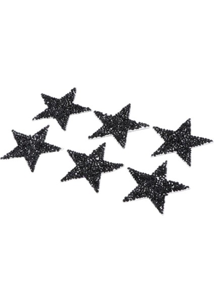 Aplike Yamalar Üzerinde Yıldız Rhinestone Iron Yıldız Isı Transferi Giysi Emme (6 Siyah Yıldız 6cm (Yurt Dışından) fiyatları