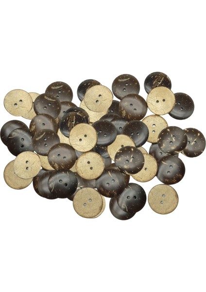 100X Hindistancevizi Kabuk Düğmeleri Dıy Scrapbooking Giyim Üniforma Için El Yapımı 2 DELIK15MM (Yurt Dışından)