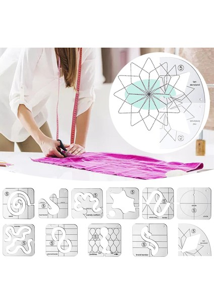 Kapitone Şablonları Çıraklar Için Dıy Patchwork Set (Yurt Dışından) modelleri