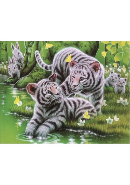 Hayvan Diy 5d Elmas Resim Numaralı Kitler, Kristal Rhinestone Nakış Resimleri Resimler Sanat El Sanatları Ev Duvar Dekoru - Tiger (Yurt Dışından)