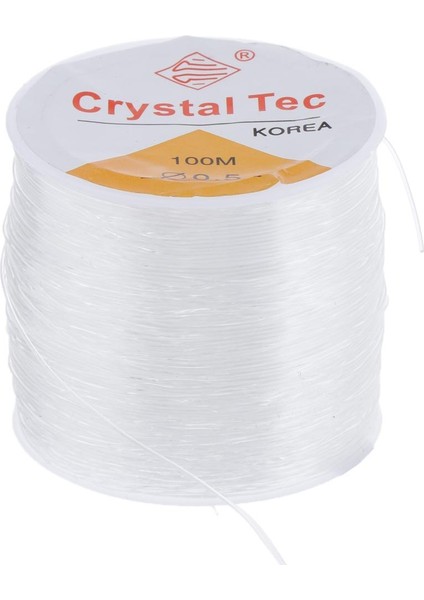 100 Metre/rulo Kristal Elastik Streç Boncuk Iplik Kablosu Ipi Dıy Zanaat 0.5mm (Yurt Dışından)