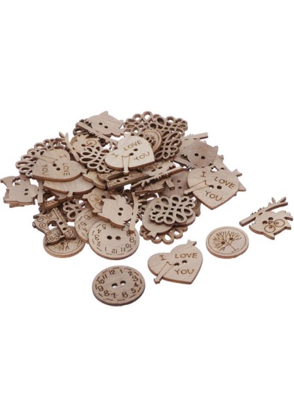 50PCS Boyasız Içi Boş Ahşap Şekilli Bezemeler Dekorasyon Ahşap Asmalar (Yurt Dışından) fırsatları