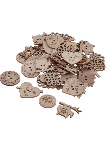 50PCS Boyasız Içi Boş Ahşap Şekilli Bezemeler Dekorasyon Ahşap Asmalar (Yurt Dışından) indirimleri