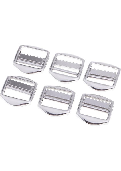 6 Adet Kayış Kayışı Için Gümüş Metal Şerit Kaydırıcı Tokalar, Ayarlanabilir (Yurt Dışından)